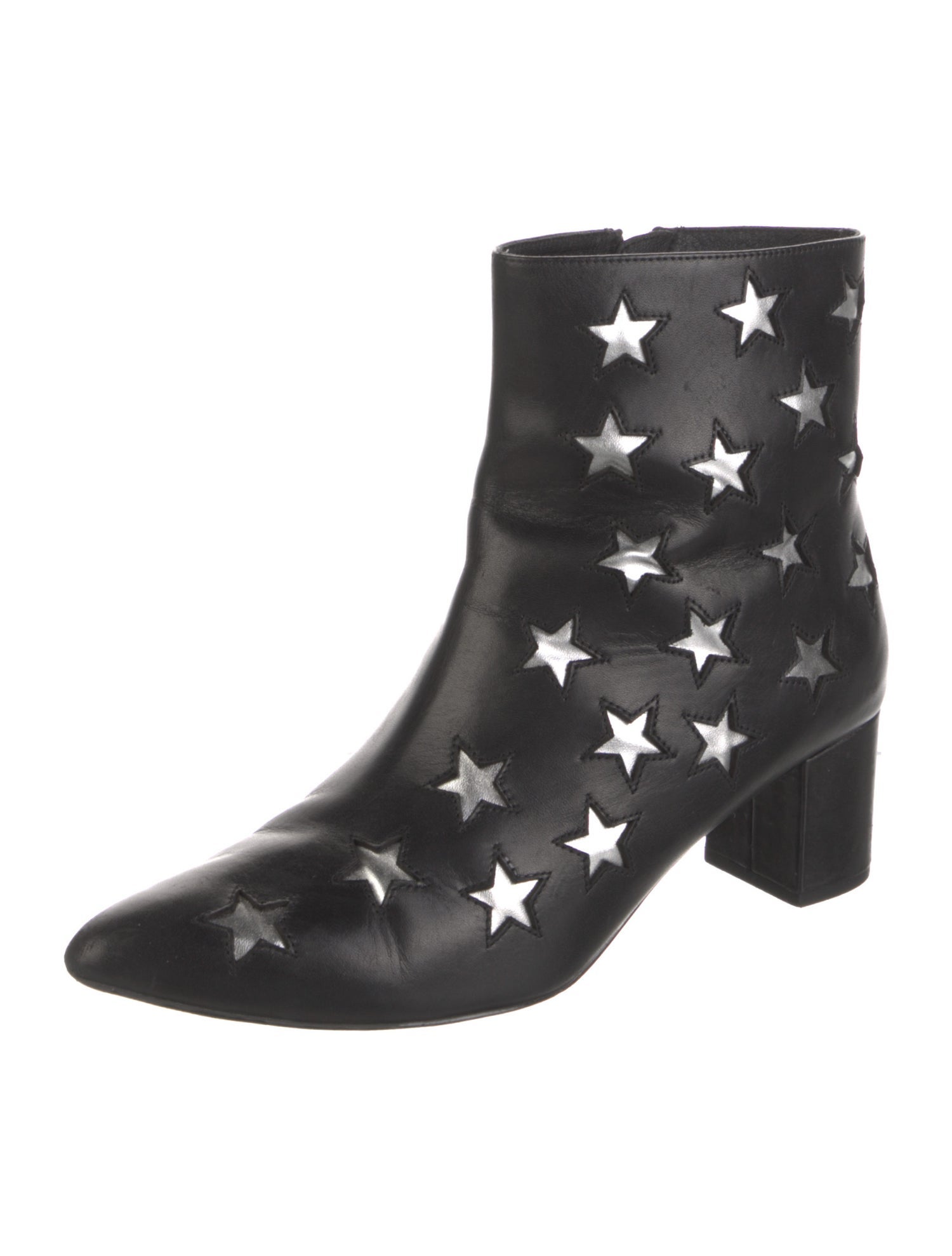 Archive Leather Floral Print Boots