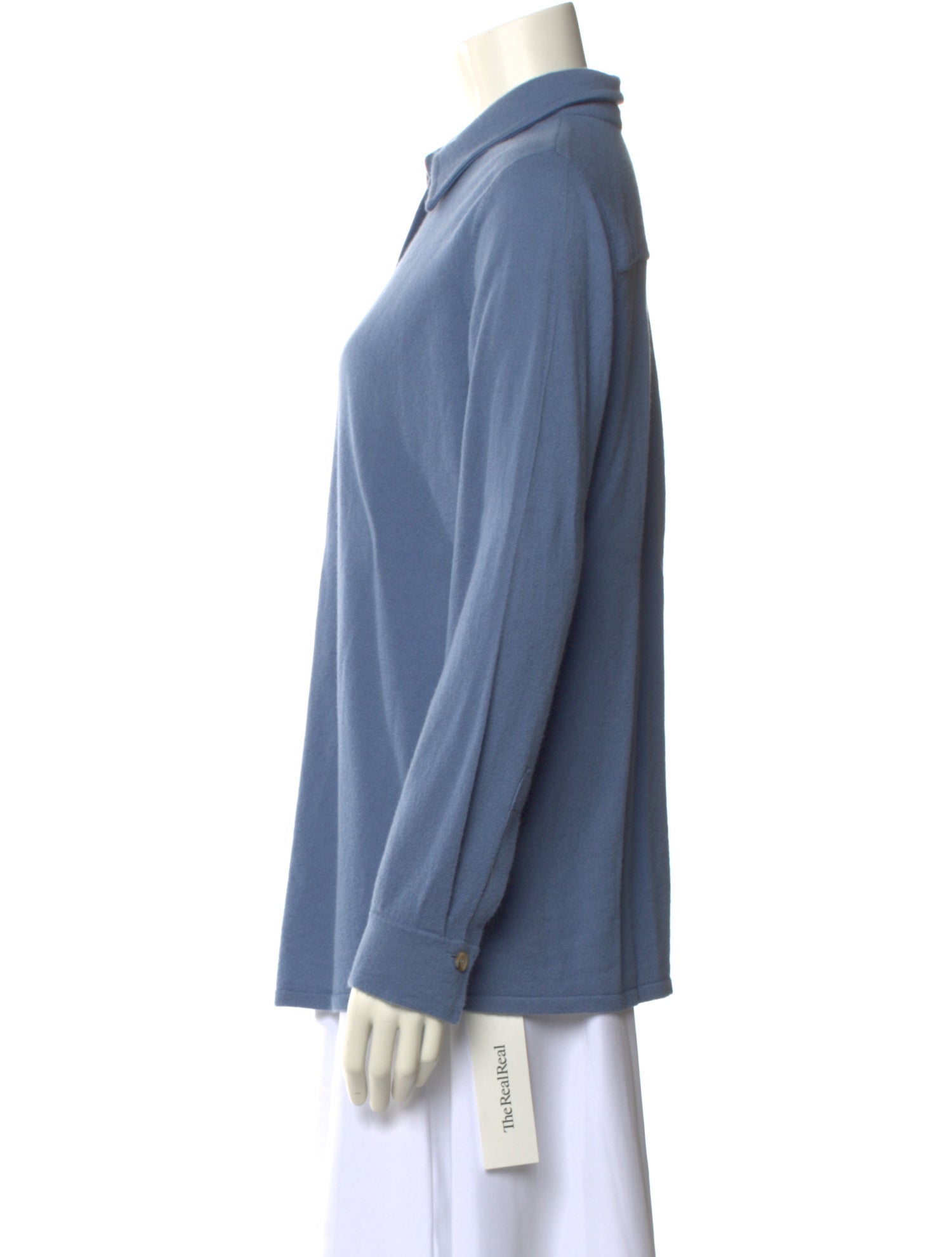 Arch4 Cashmere Long Sleeve Button-Up Top