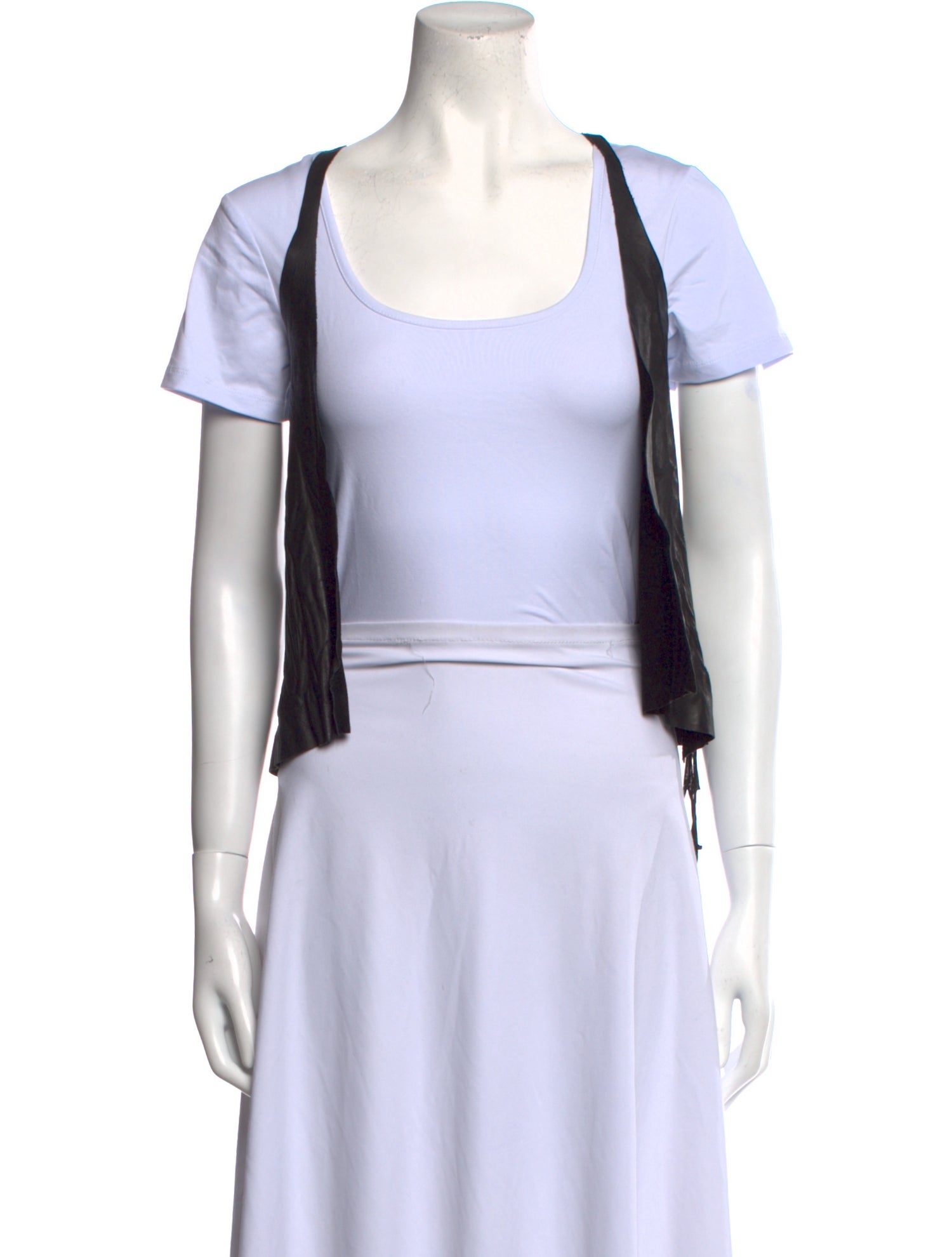 Area 2015 Leather Crop Top