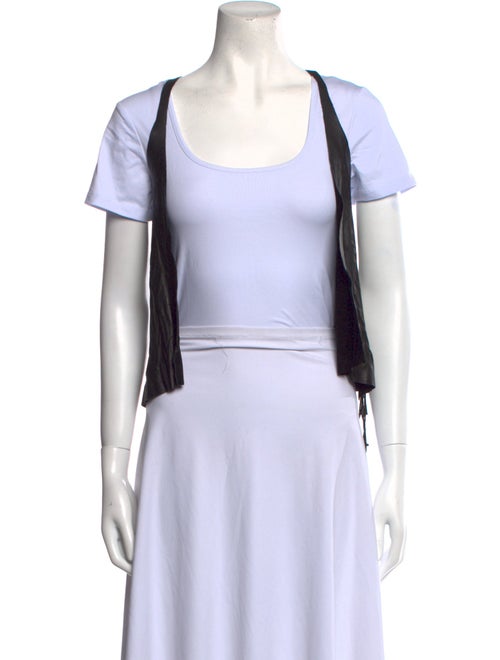 Area 2015 Leather Crop Top