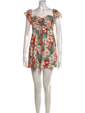 Area Dresses Floral Print Mini Dress M