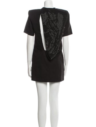 Area Mock Neck Mini Dress