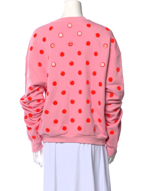 Area Polka Dot Print Crew Neck Sweatshirt