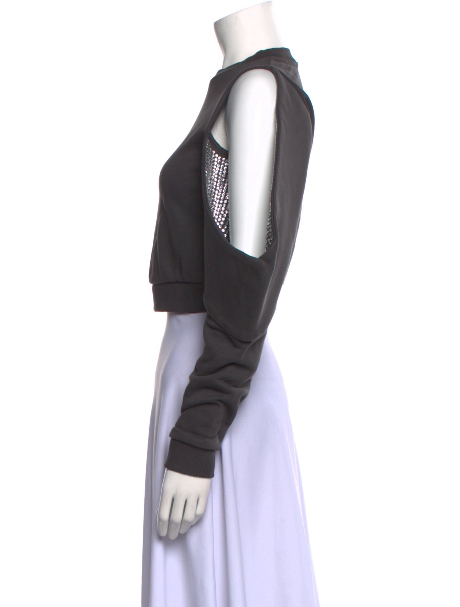 Area Mock Neck Long Sleeve Crop Top