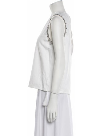 Area Crew Neck Sleeveless Top