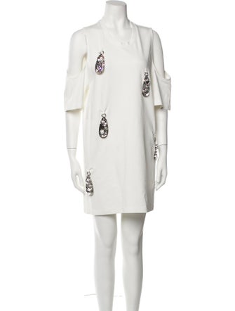 Area Crew Neck Mini Dress