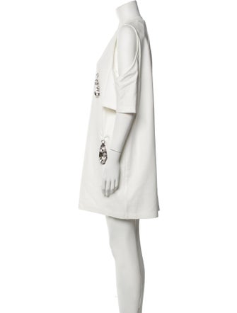 Area Crew Neck Mini Dress