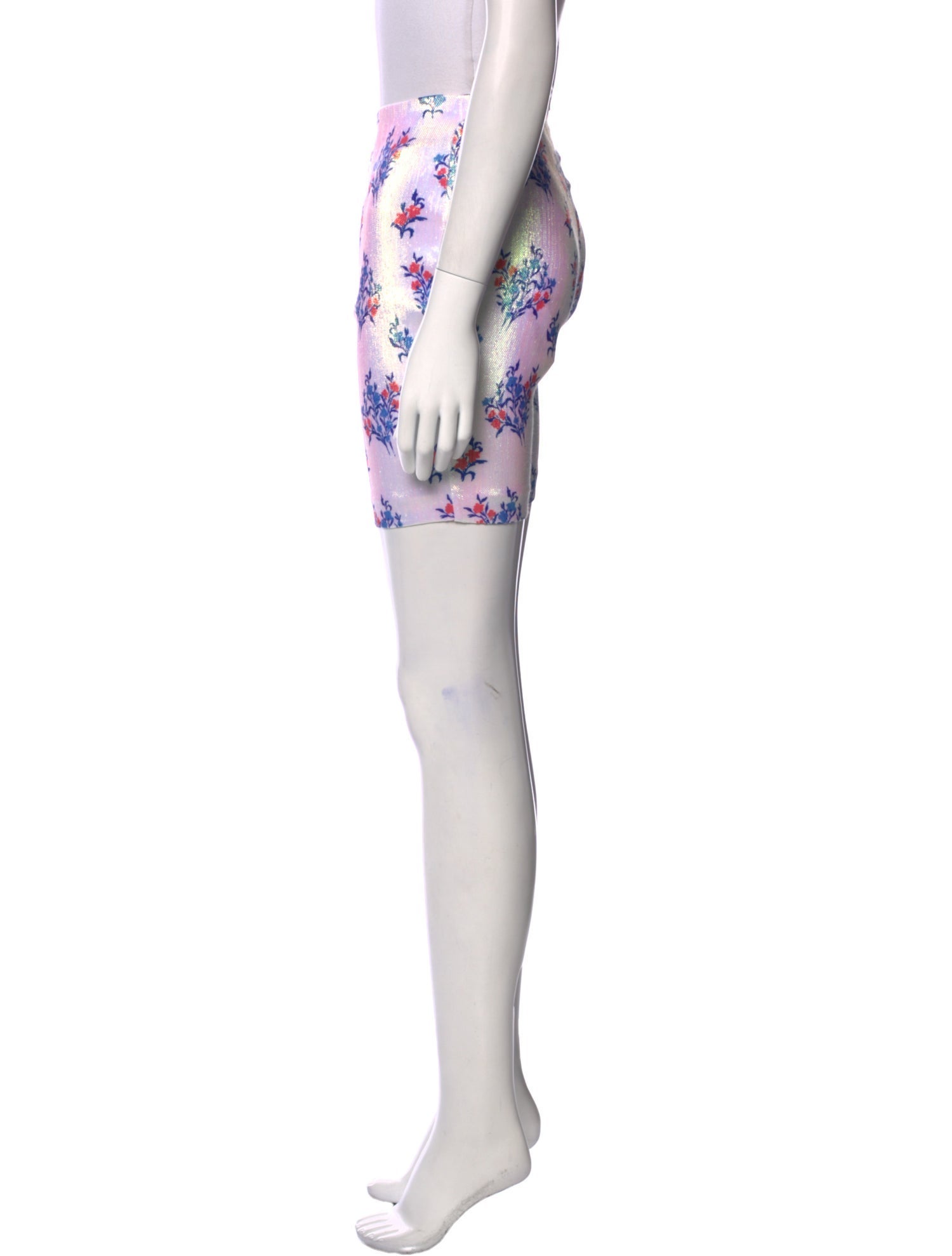 Area Floral Print Mini Shorts