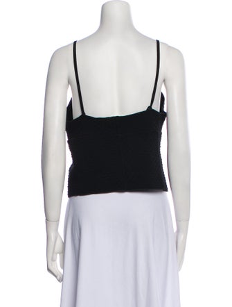 Area V-Neck Sleeveless Crop Top