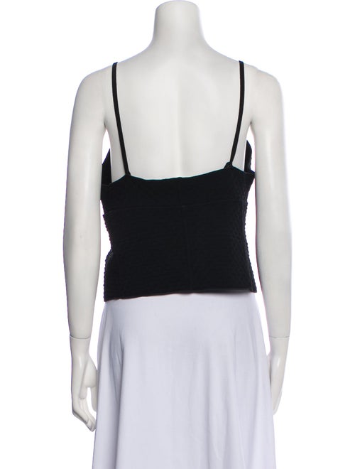 Area V-Neck Sleeveless Crop Top