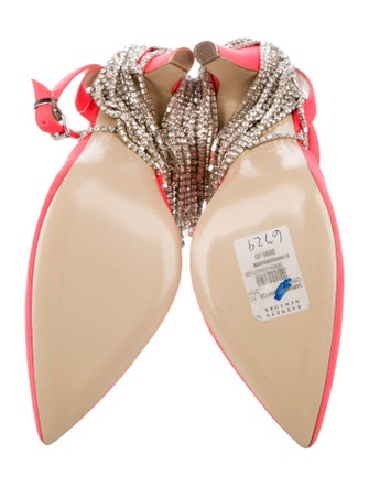 Area Crystal Embellishments Slingback Pumps