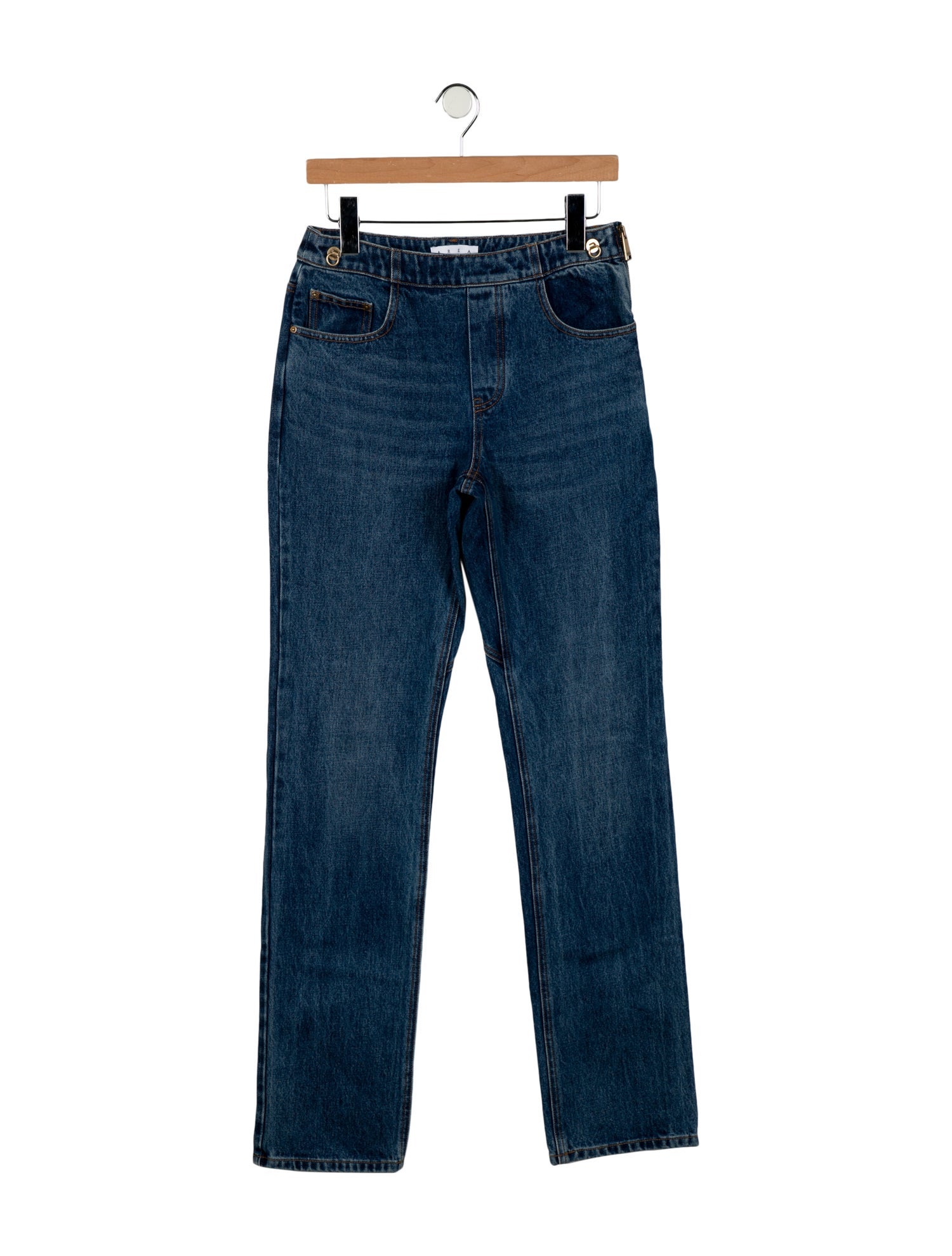 Area Mid-Rise Straight Leg Jeans