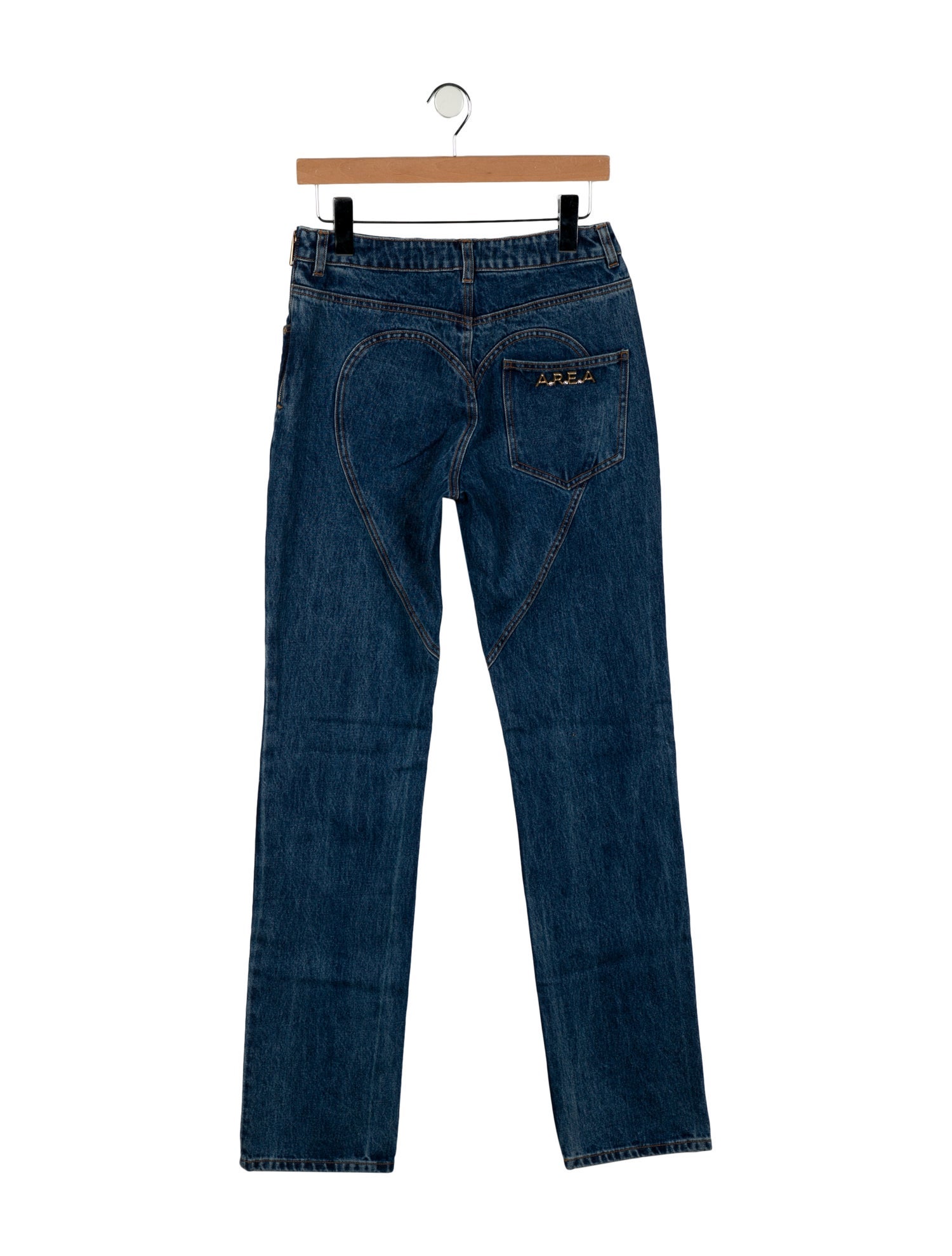 Area Mid-Rise Straight Leg Jeans