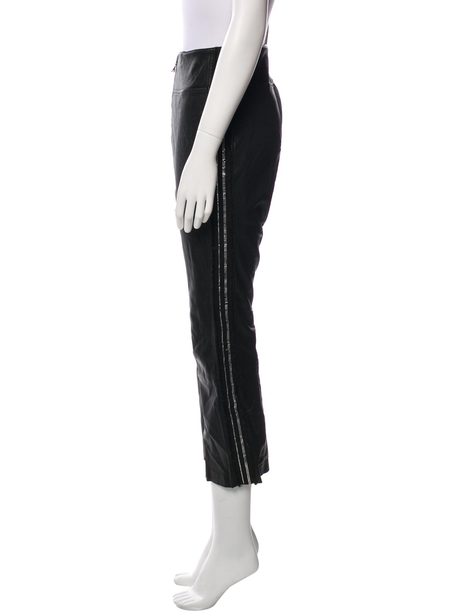 Area Lamb Leather Straight Leg Pants