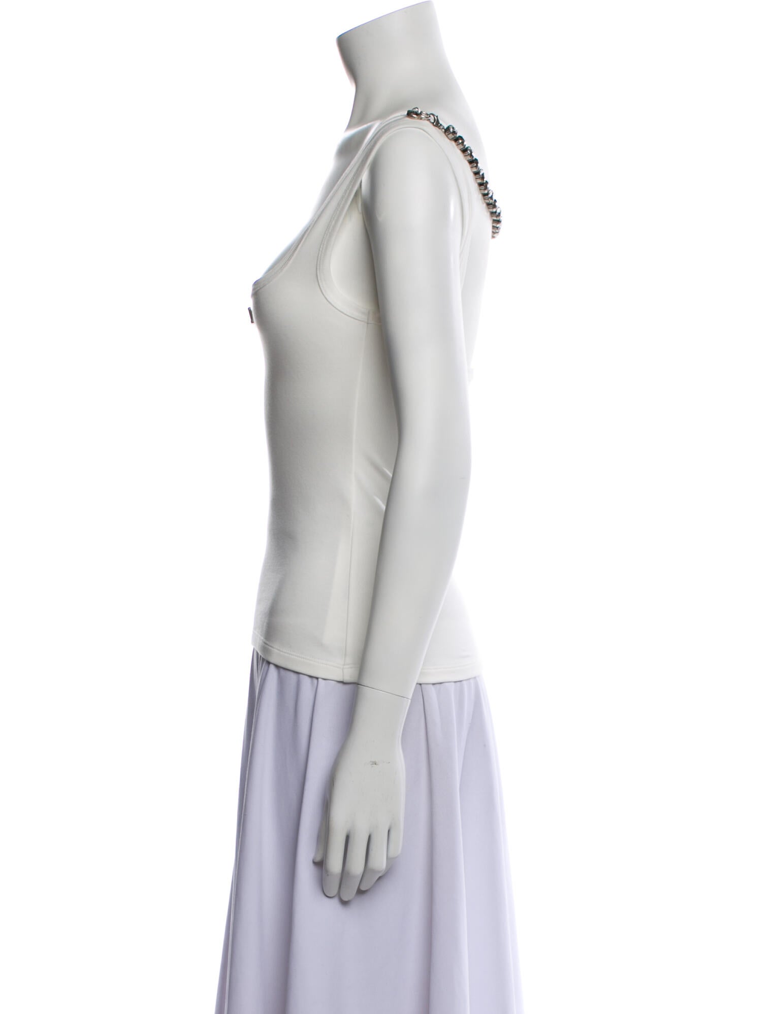 Area Square Neckline Sleeveless Top