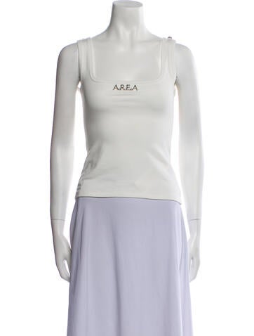 Area Tops Graphic Print Square Neckline Top XS