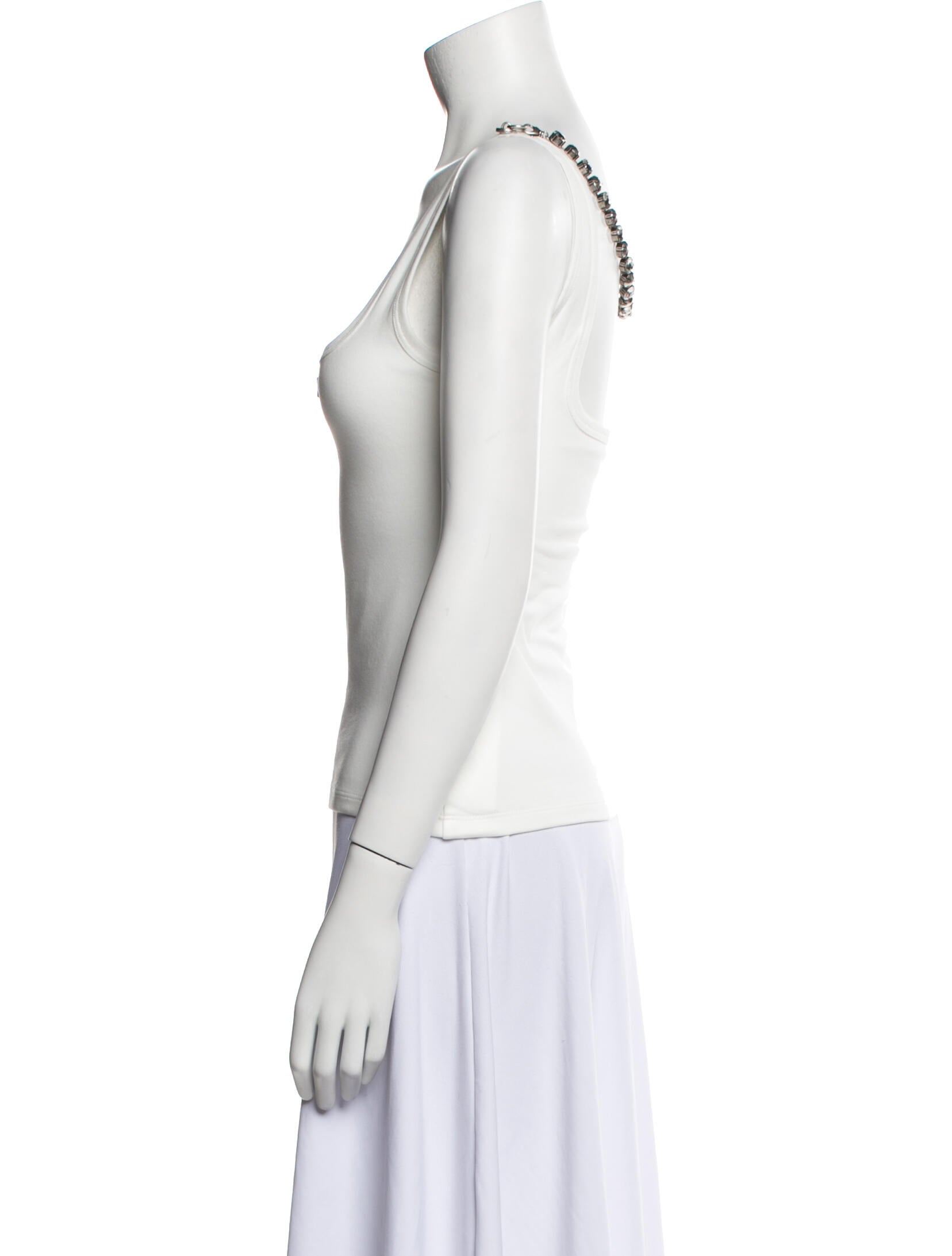 Area Square Neckline Sleeveless Top