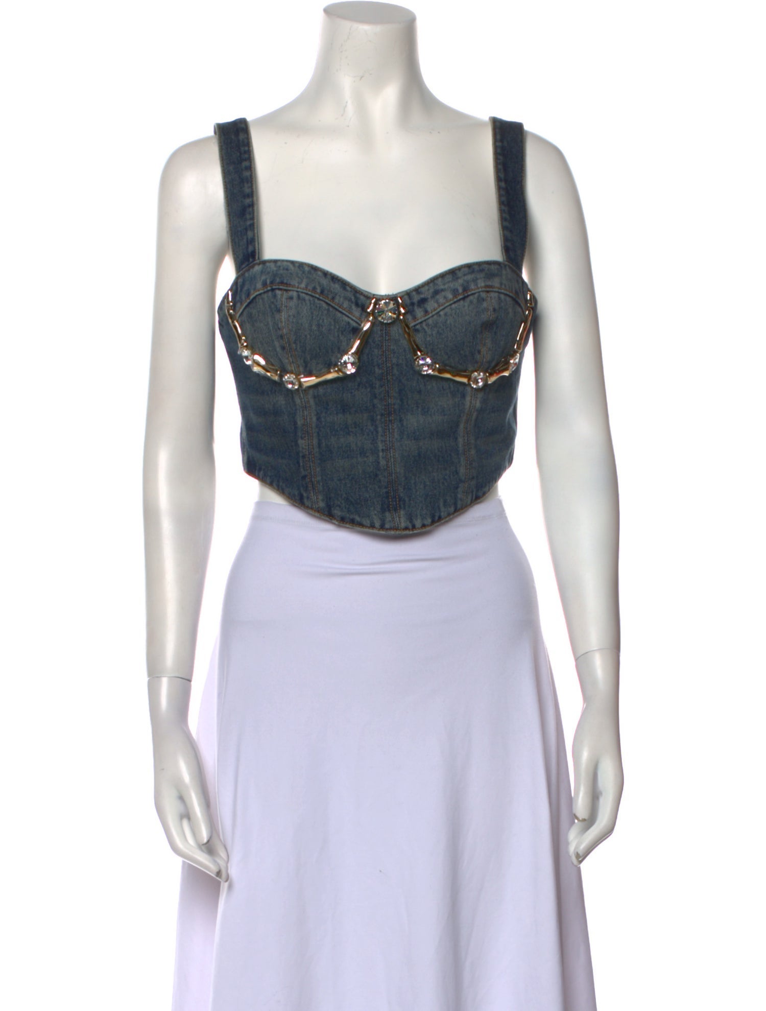 Area Square Neckline Sleeveless Crop Top w/ Tags