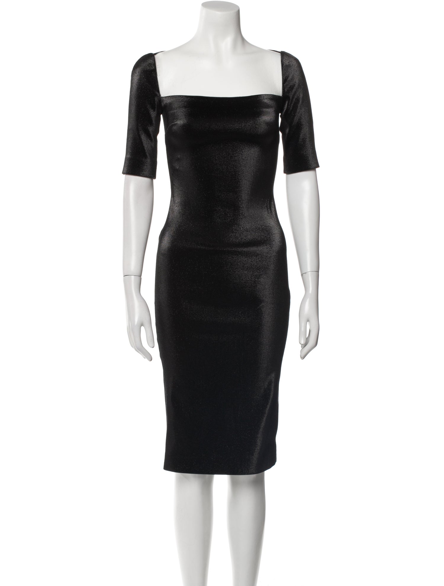 Area Square Neckline Midi Length Dress