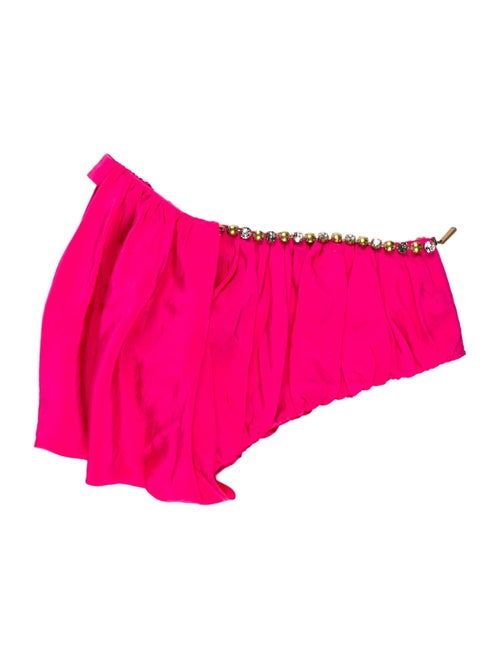 Area One-Shoulder Sleeveless Crop Top