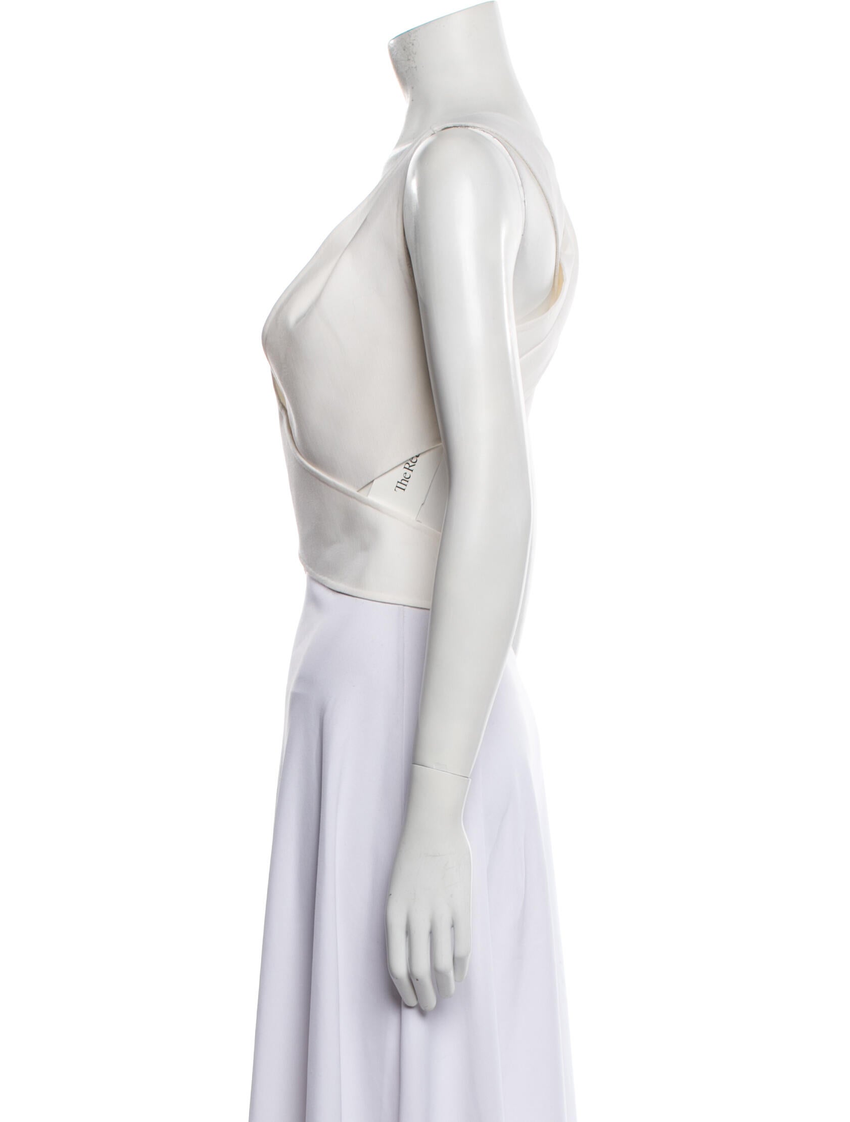 Area V-Neck Sleeveless Crop Top w/ Tags