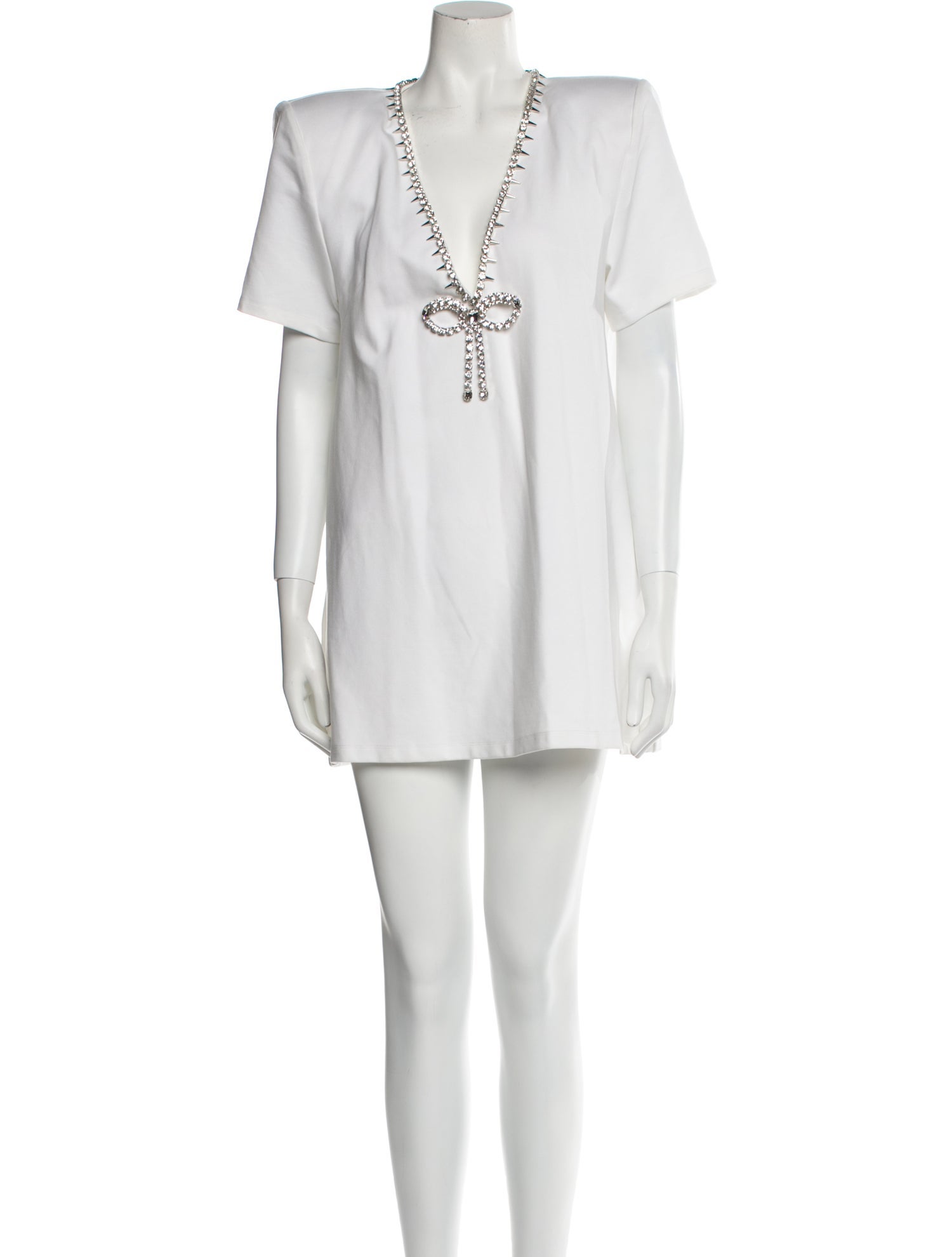 Area V-Neck Mini Dress