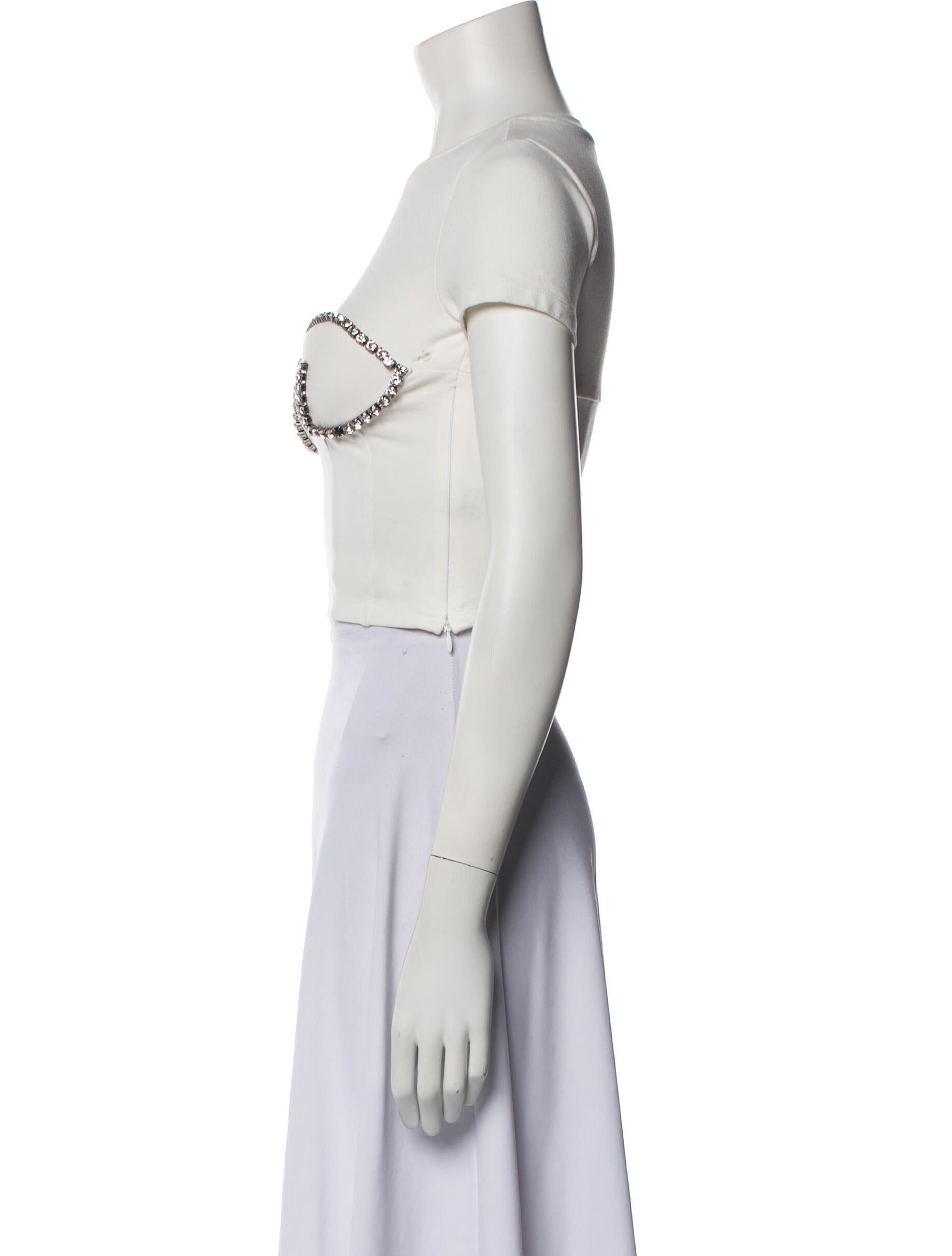 Area Crew Neck Short Sleeve Crop Top