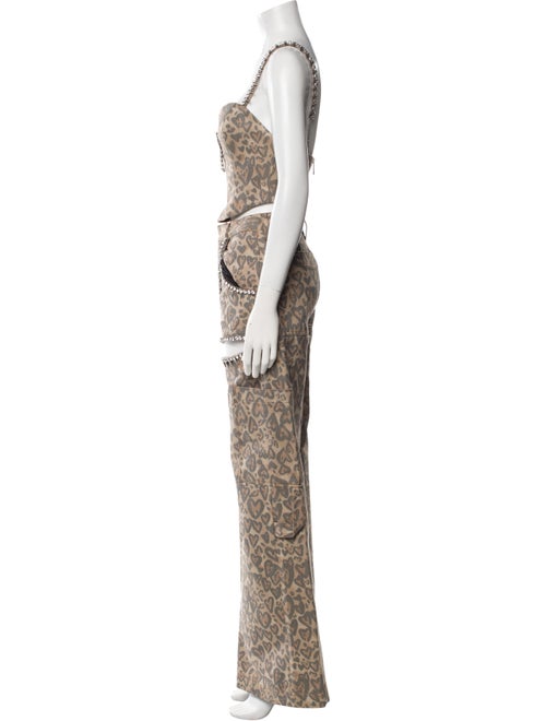 Area Printed Bow Accents Pant Set