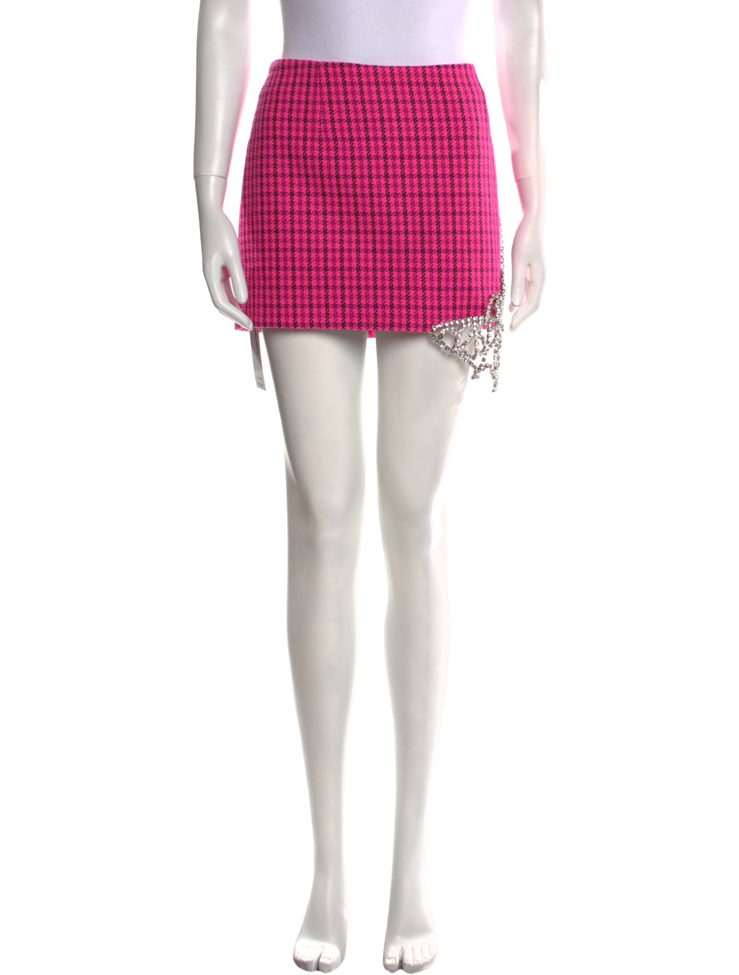 Area Plaid Print Mini Skirt