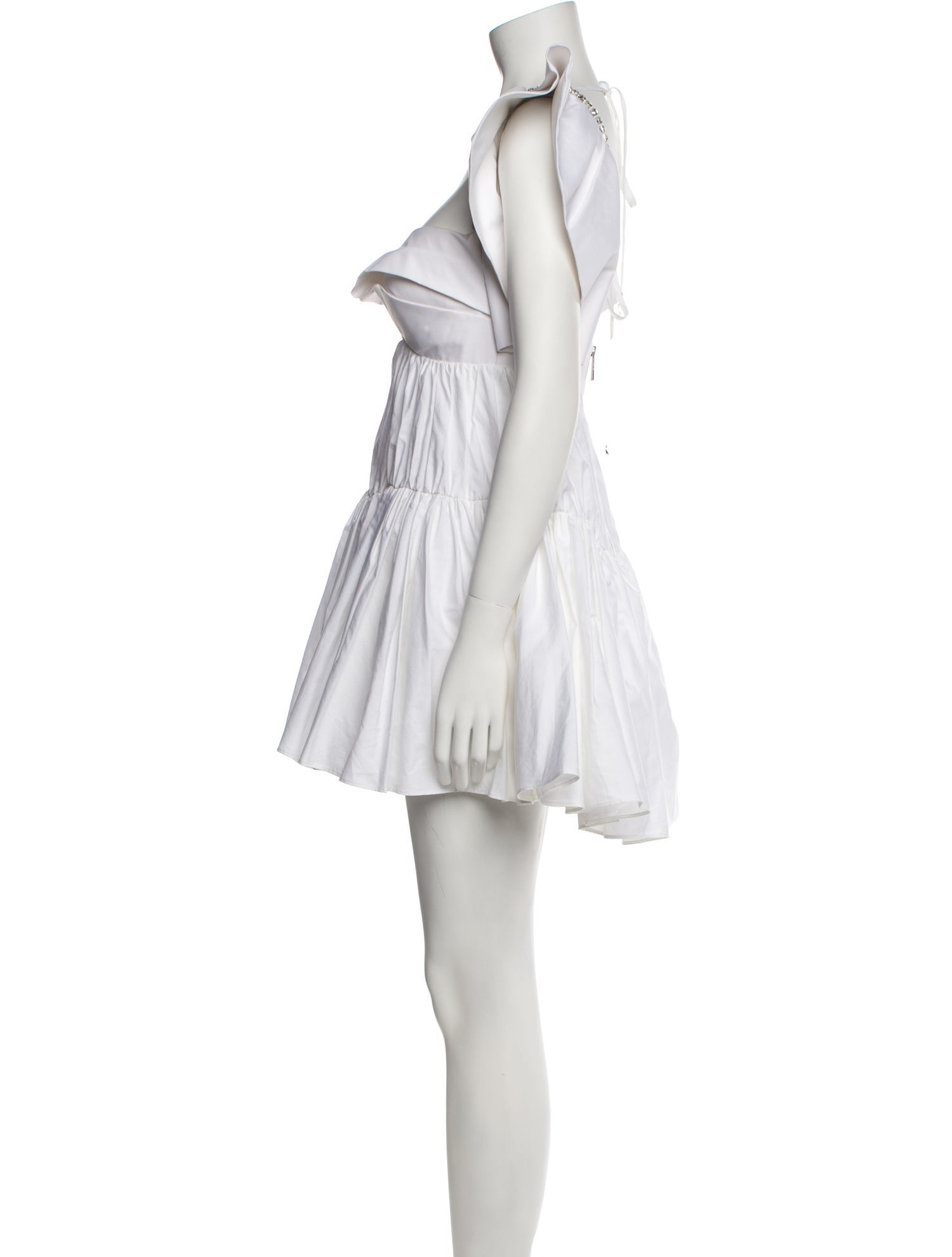 Area Square Neckline Mini Dress