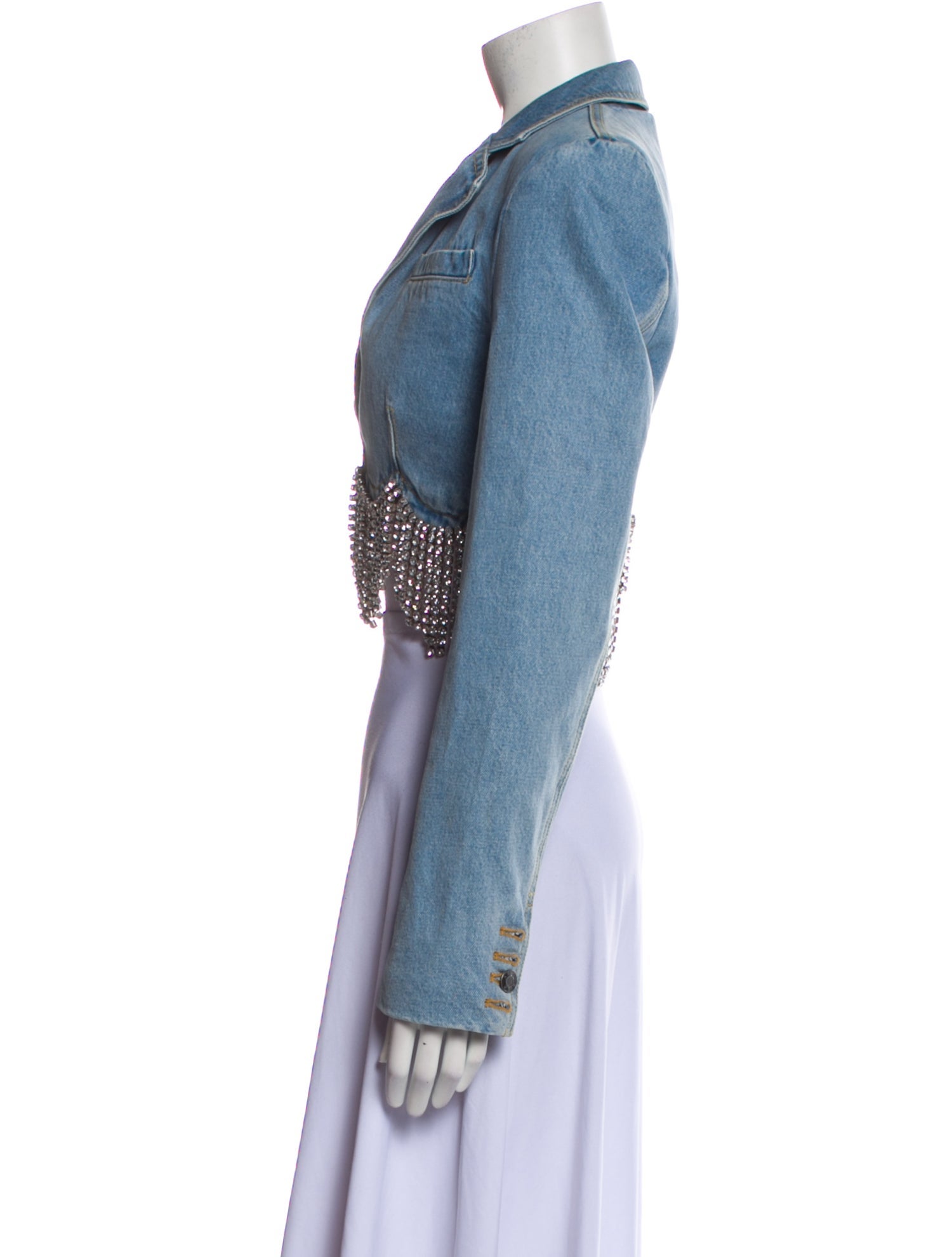 Area Striped Denim Jacket