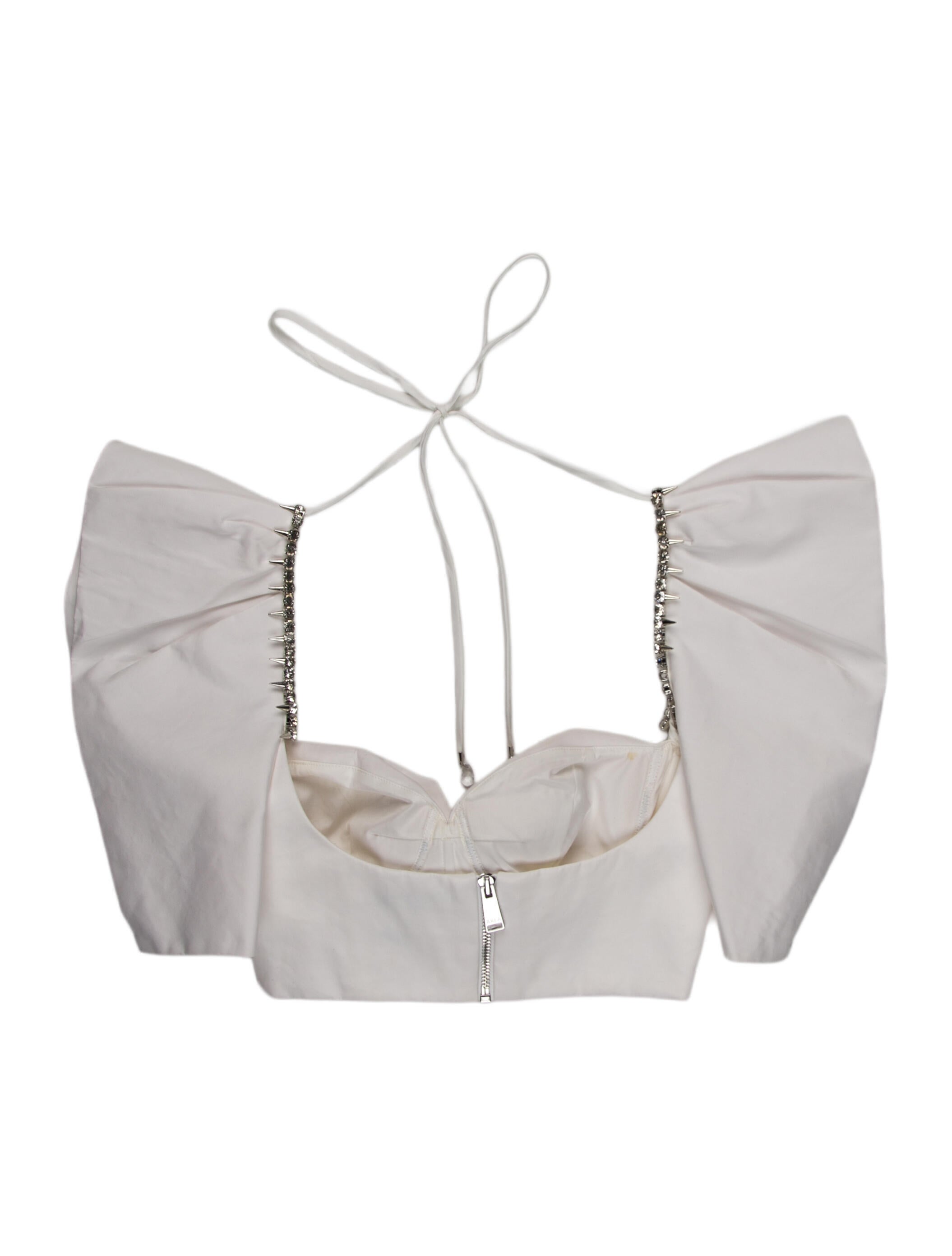 Area Square Neckline Sleeveless Crop Top