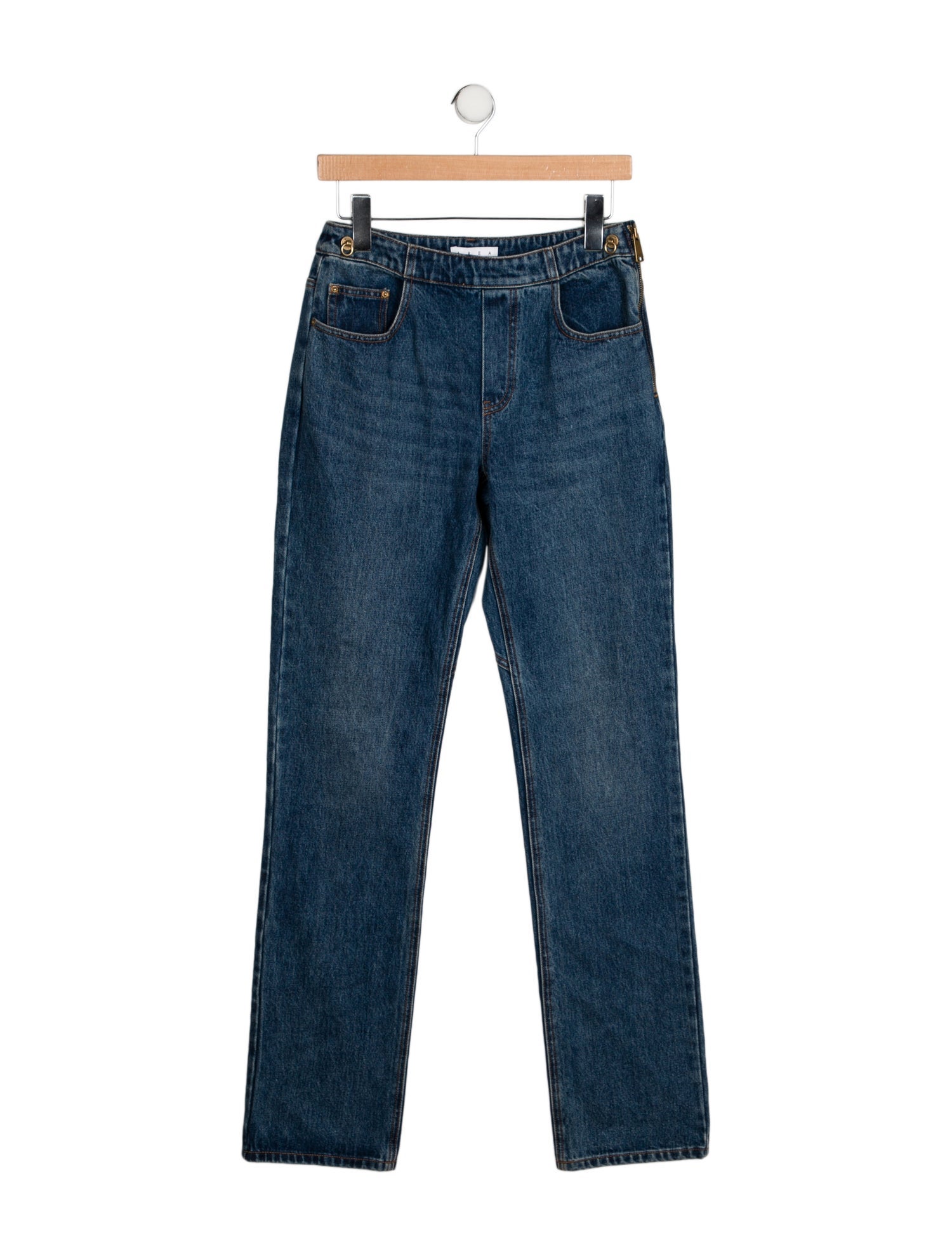 Area Mid-Rise Straight Leg Jeans