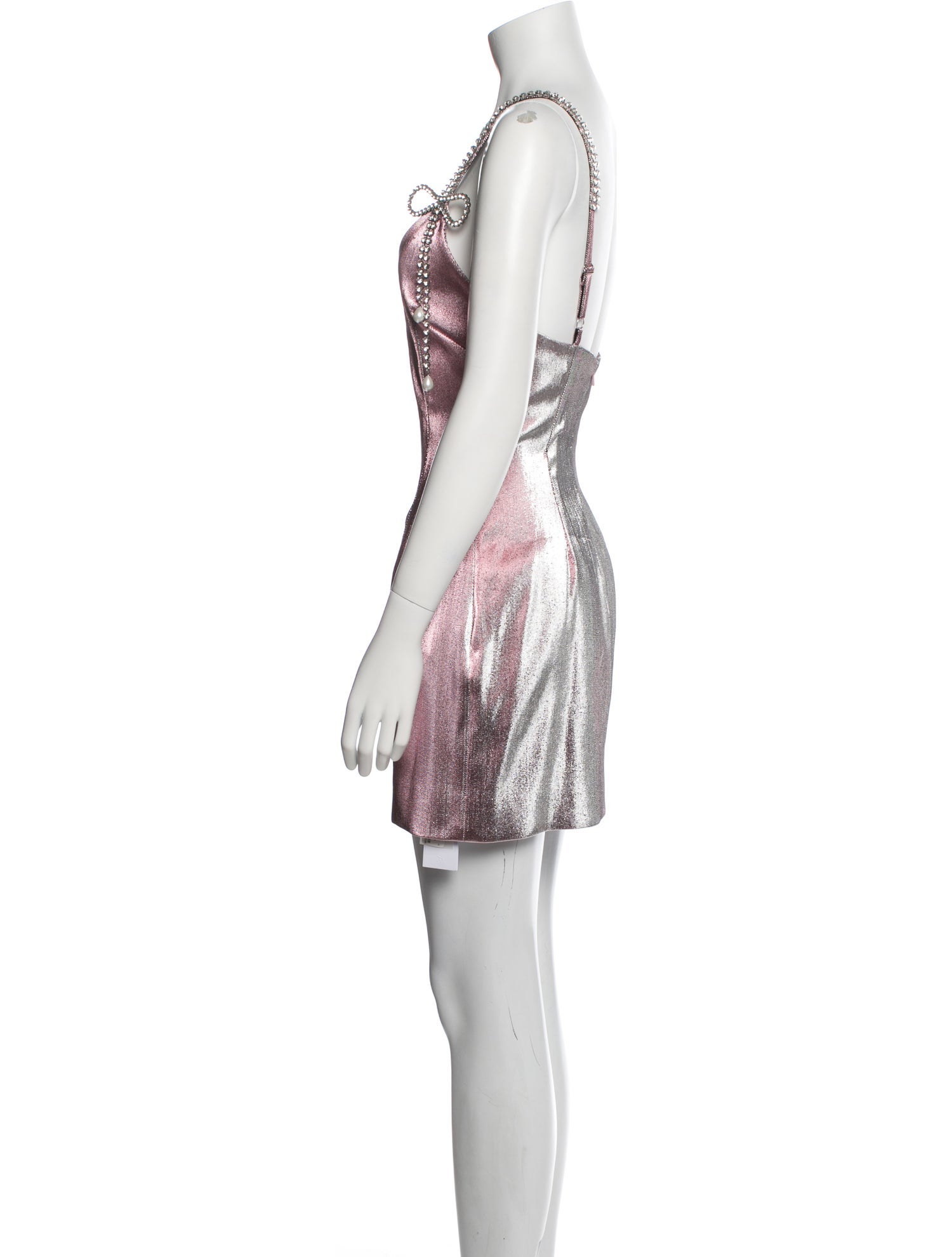 Area Colorblock Pattern Mini Dress