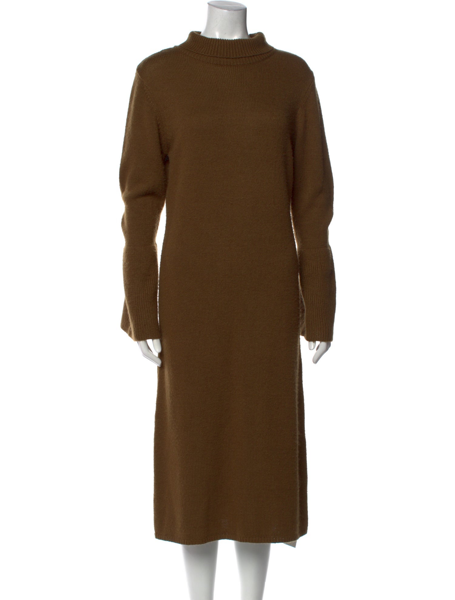 Area Turtleneck Midi Length Dress