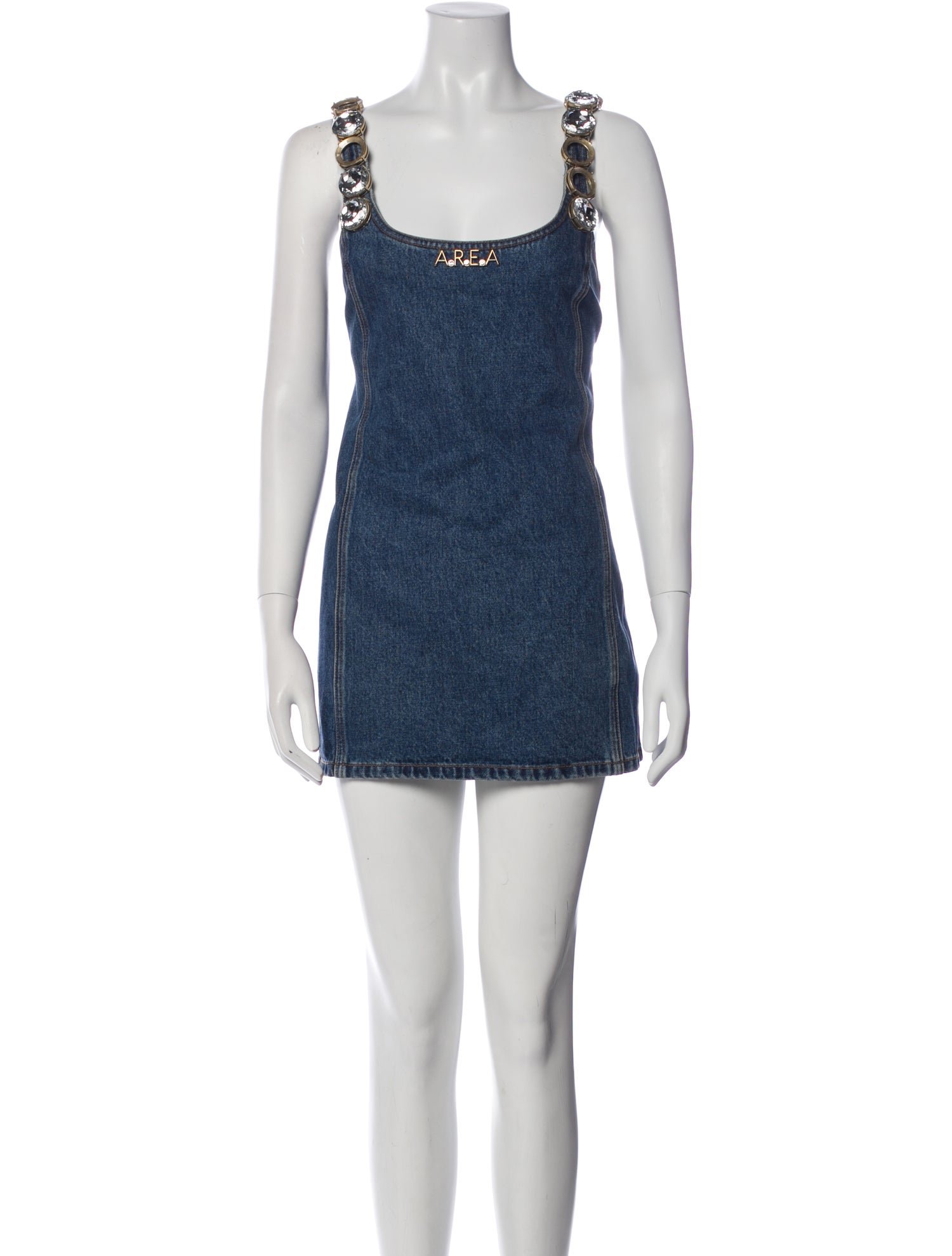 Area Scoop Neck Mini Dress