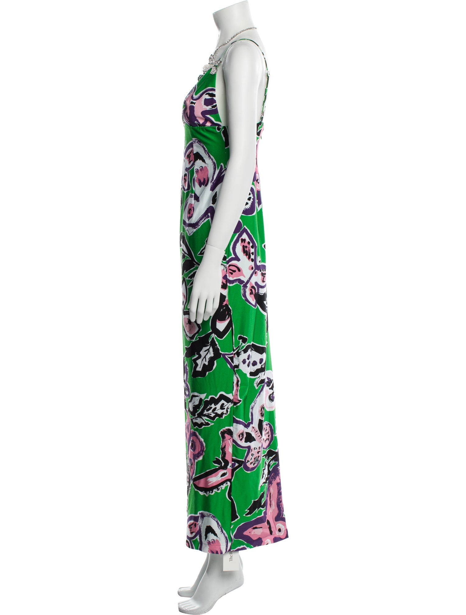 Area Printed Long Dress
