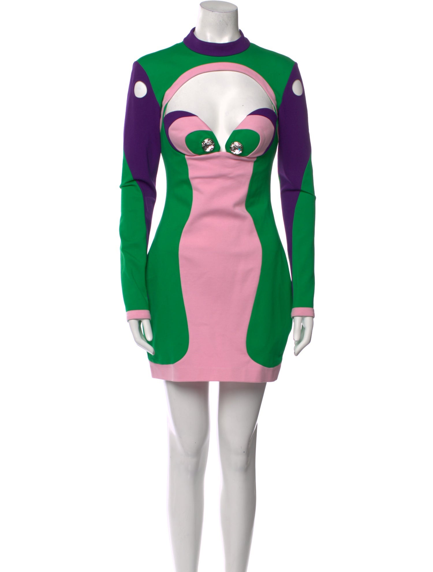 Area Printed Mini Dress