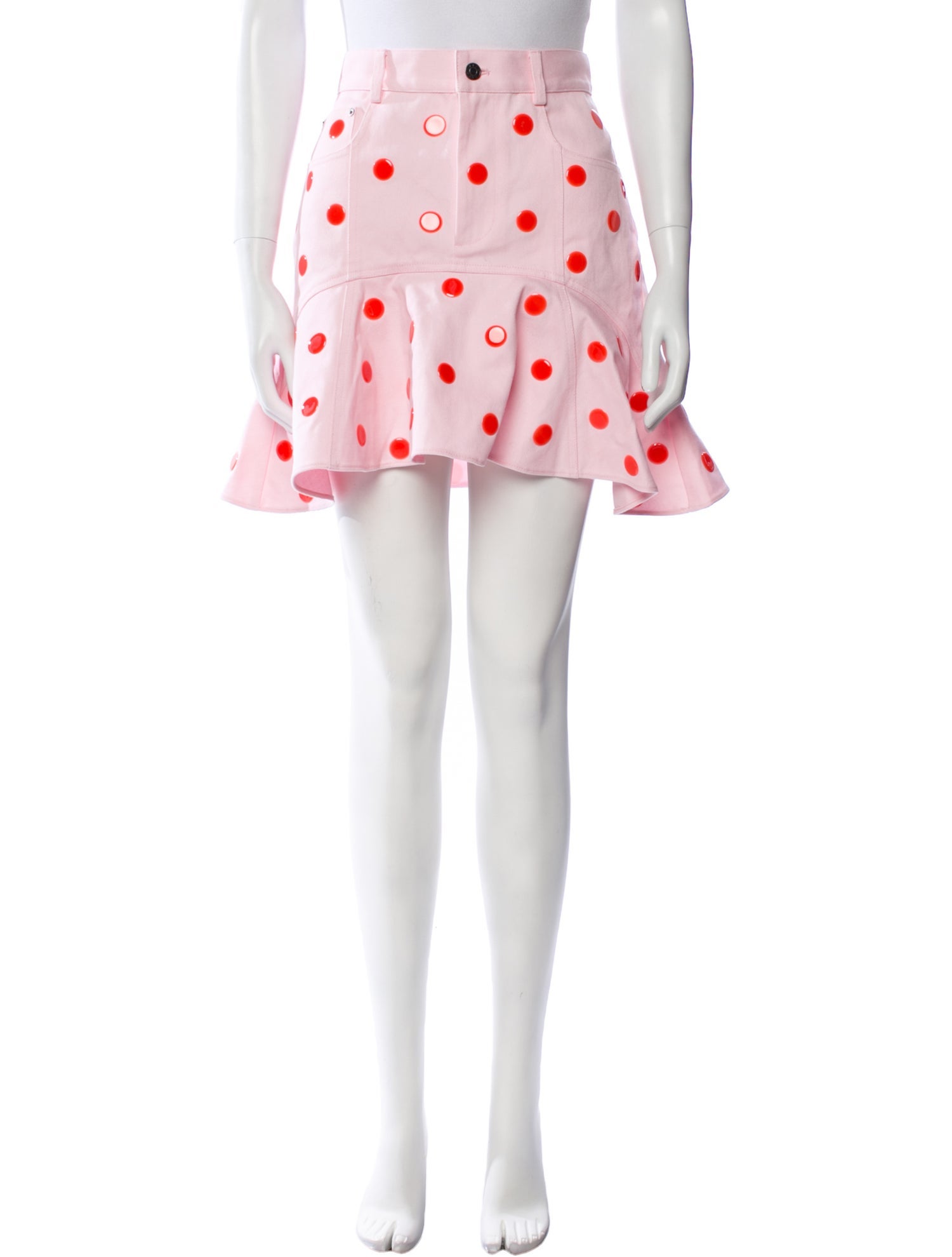 Area Polka Dot Print Mini Skirt w/ Tags