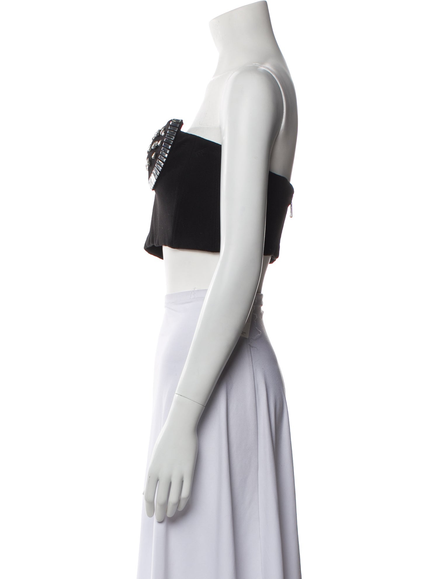 Area Strapless Crop Top