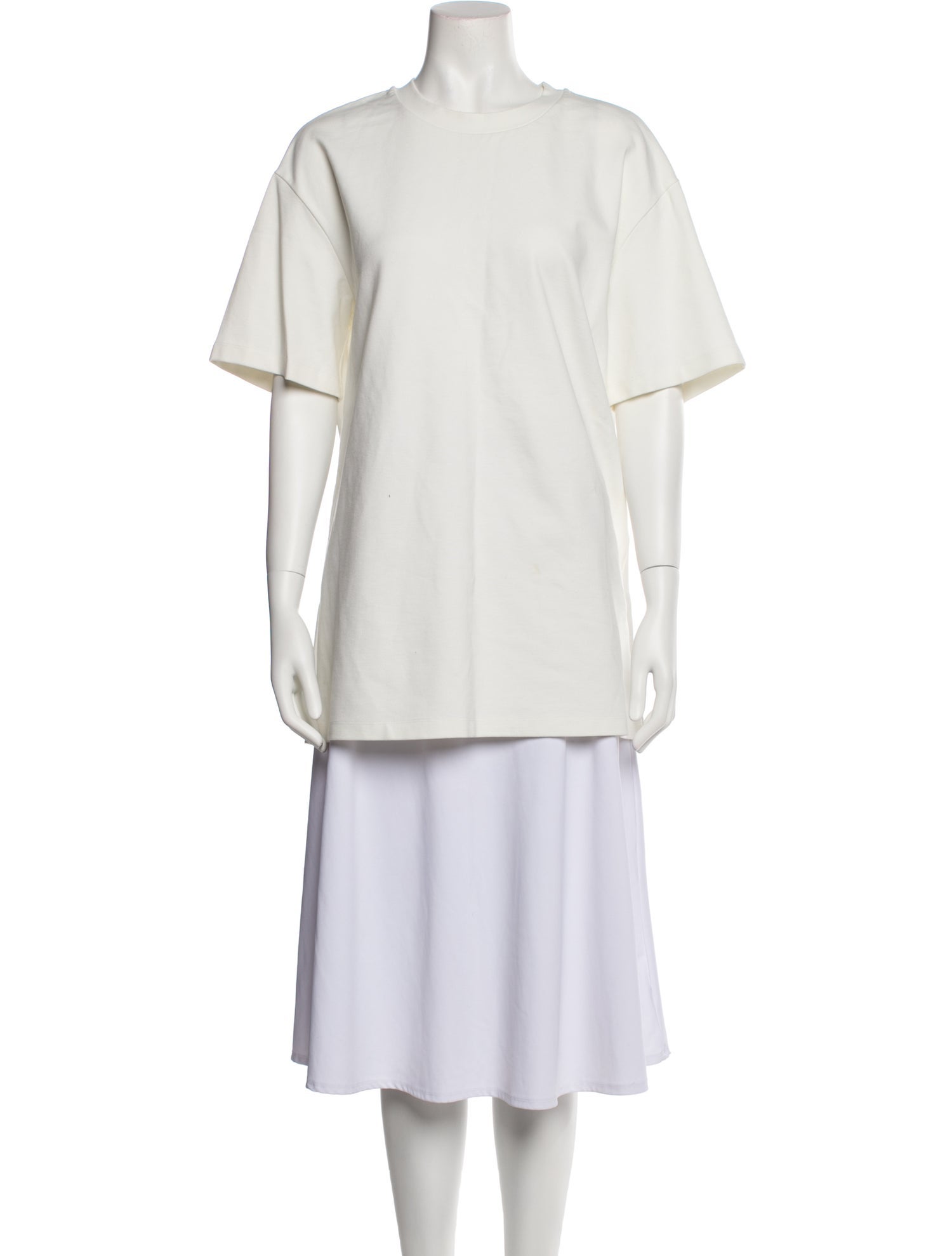 Area Bateau Neckline Short Sleeve Tunic