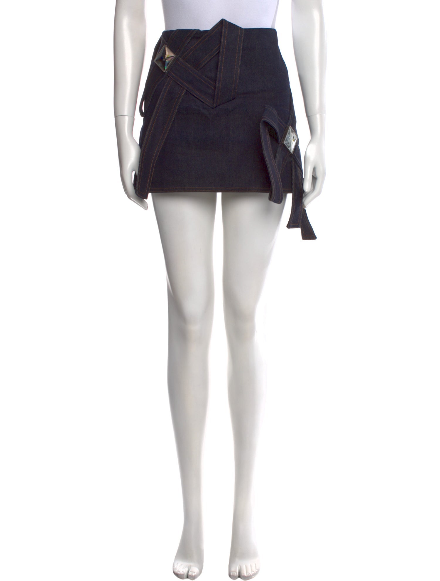 Area Tassel Accents Mini Skirt