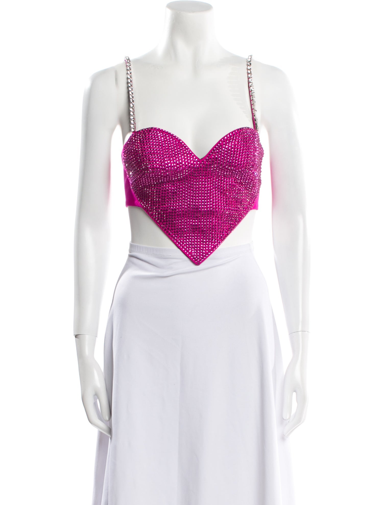 Area Wool V-Neck Crop Top w/ Tags