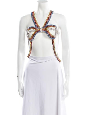 Area Tops Halterneck Sleeveless Crop Top XXS