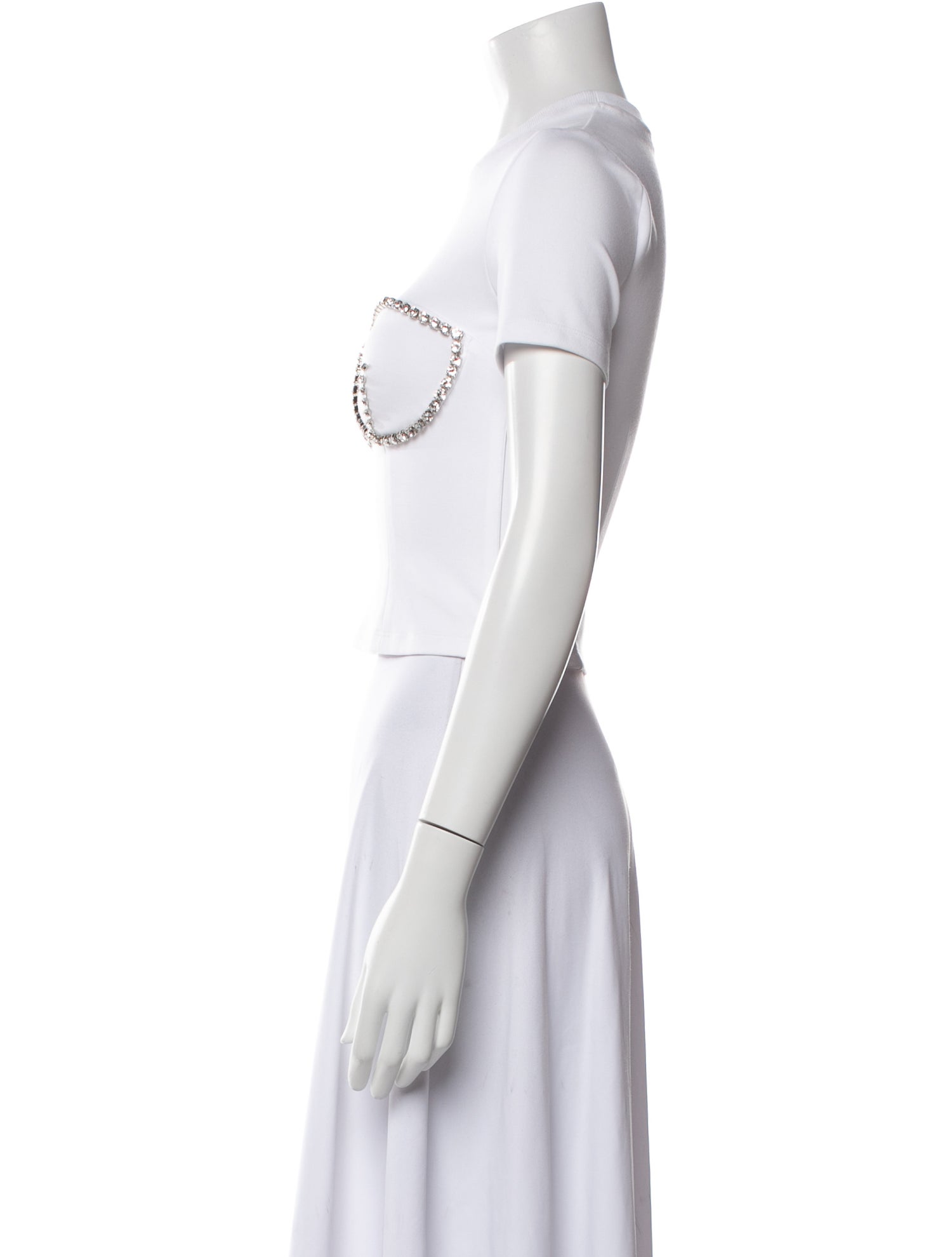 Area Crew Neck Short Sleeve Crop Top