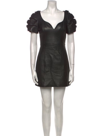 Area Dresses Leather Mini Dress S