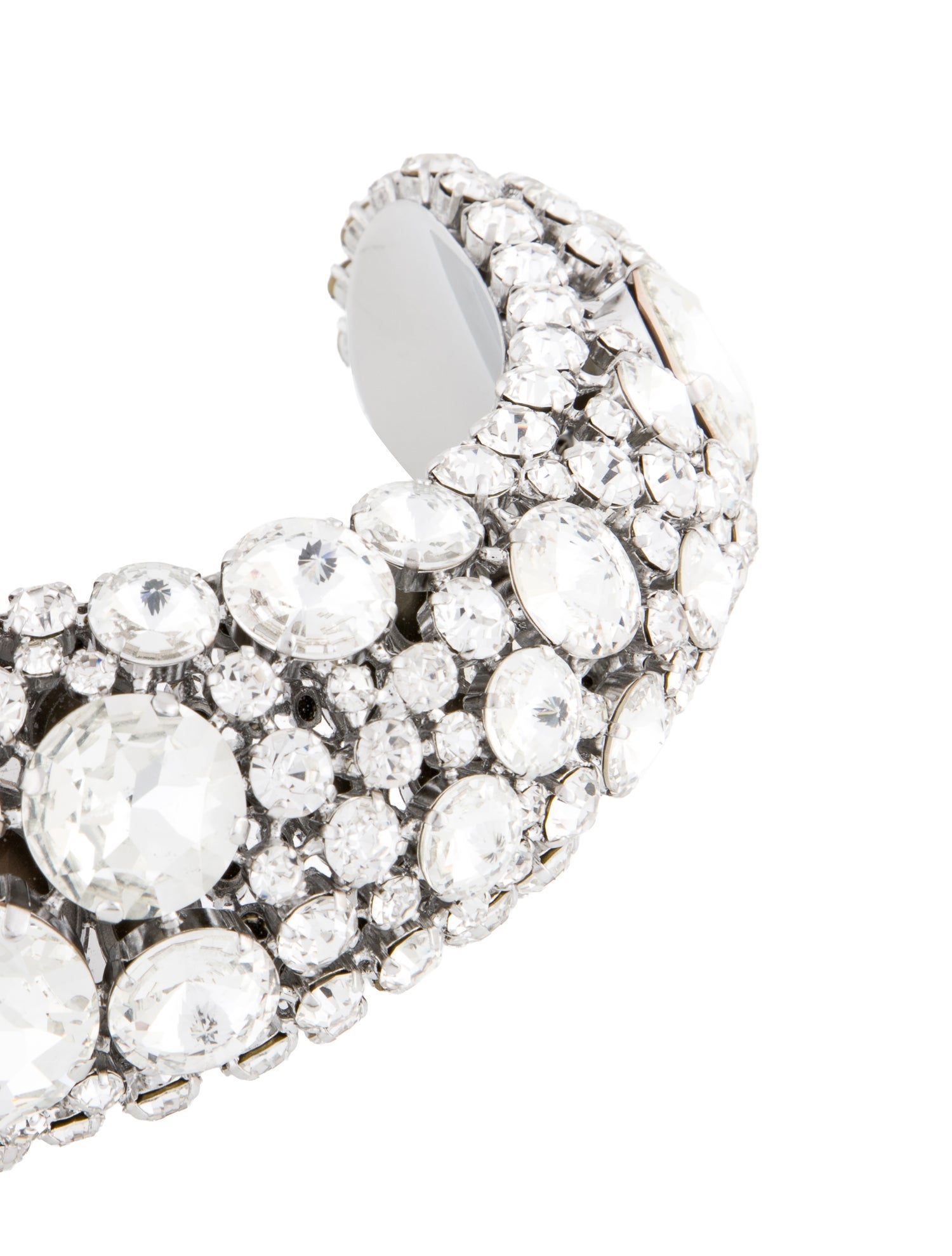 Area Crystal Cluster Bone Choker Necklace