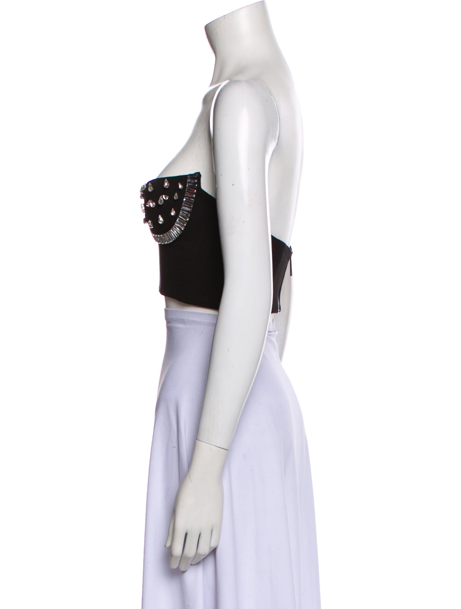 Area Strapless Crop Top