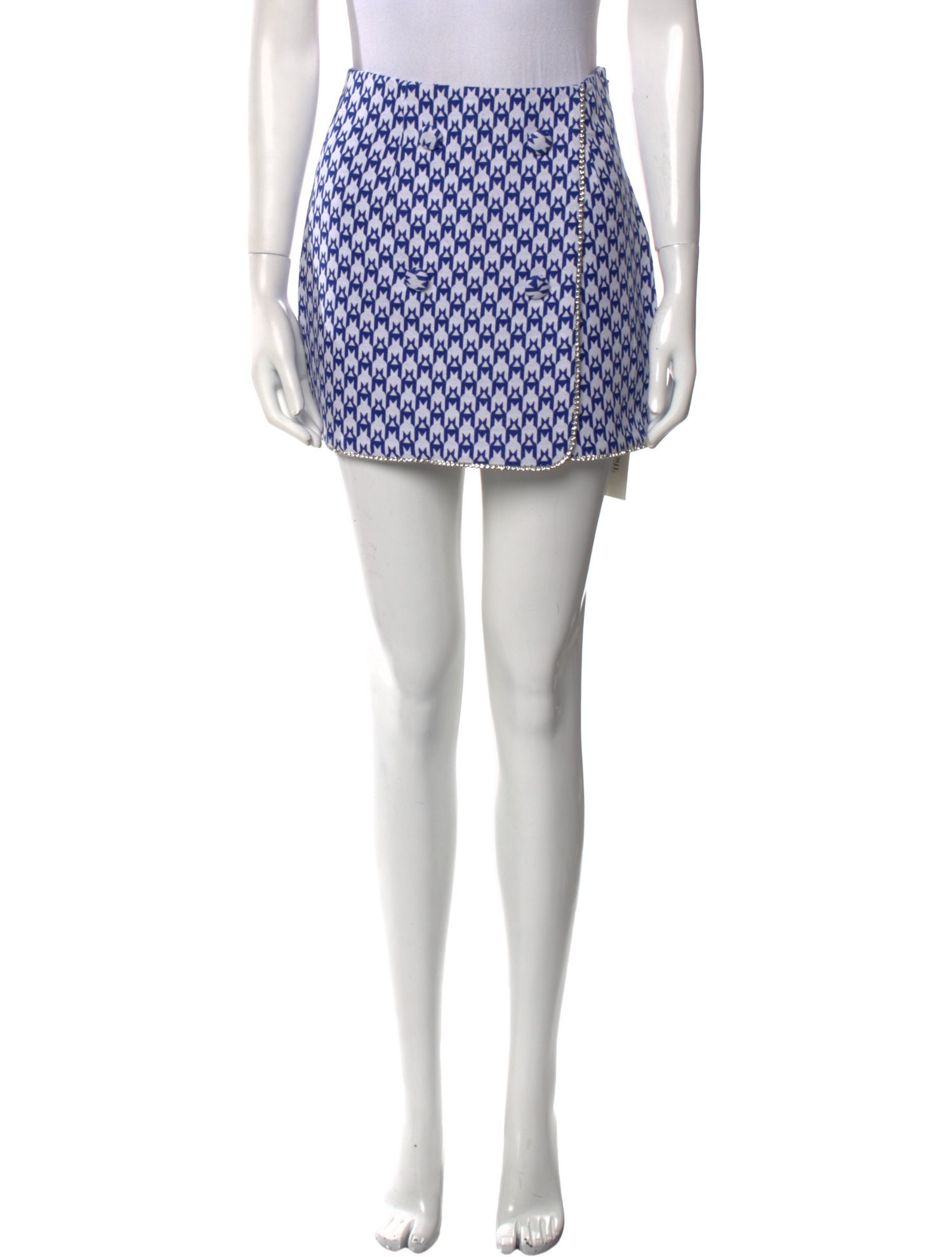 Area Printed Mini Skirt