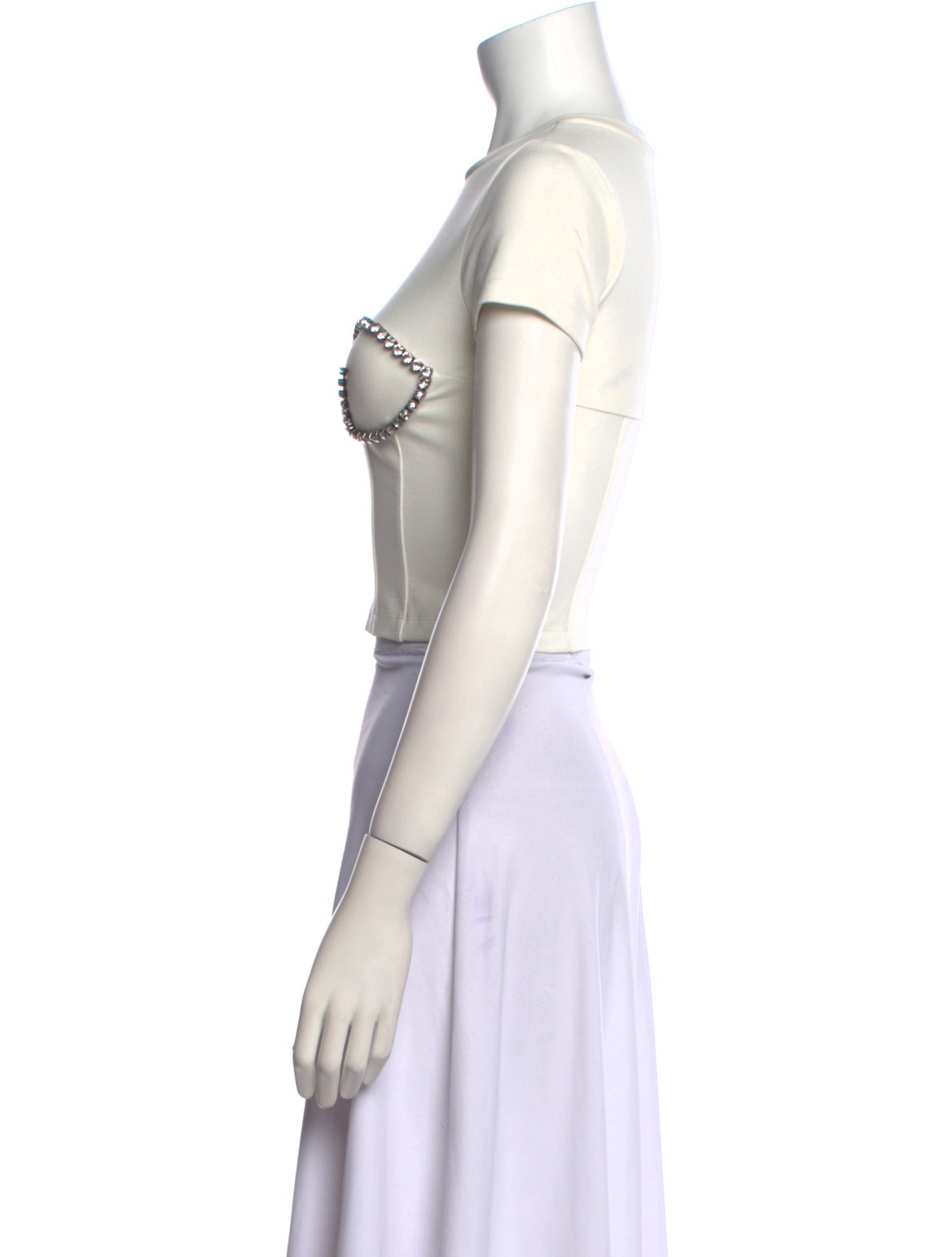 Area Crew Neck Short Sleeve Crop Top